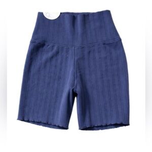 Offline by Aerie Blue Ribbed Hi Rise Bike Shorts Size S